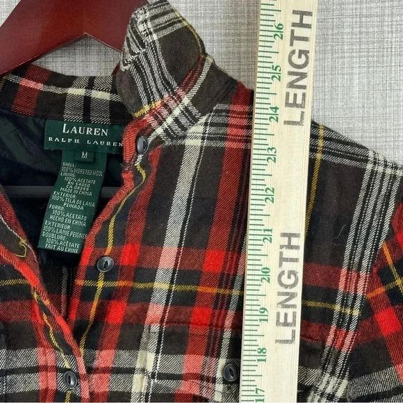 Lauren Ralph Lauren Womens Size M Wool Long Sleeve Button Down Shirt 0802 - Picture 3 of 8